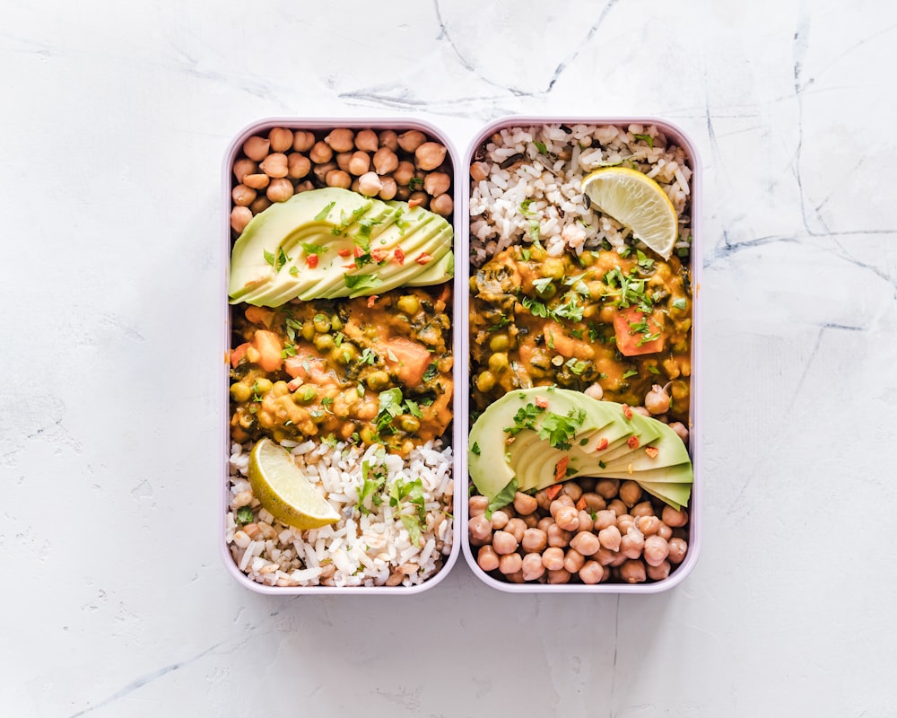 Balanced bowl of fresh vegetables, grains, and protein
